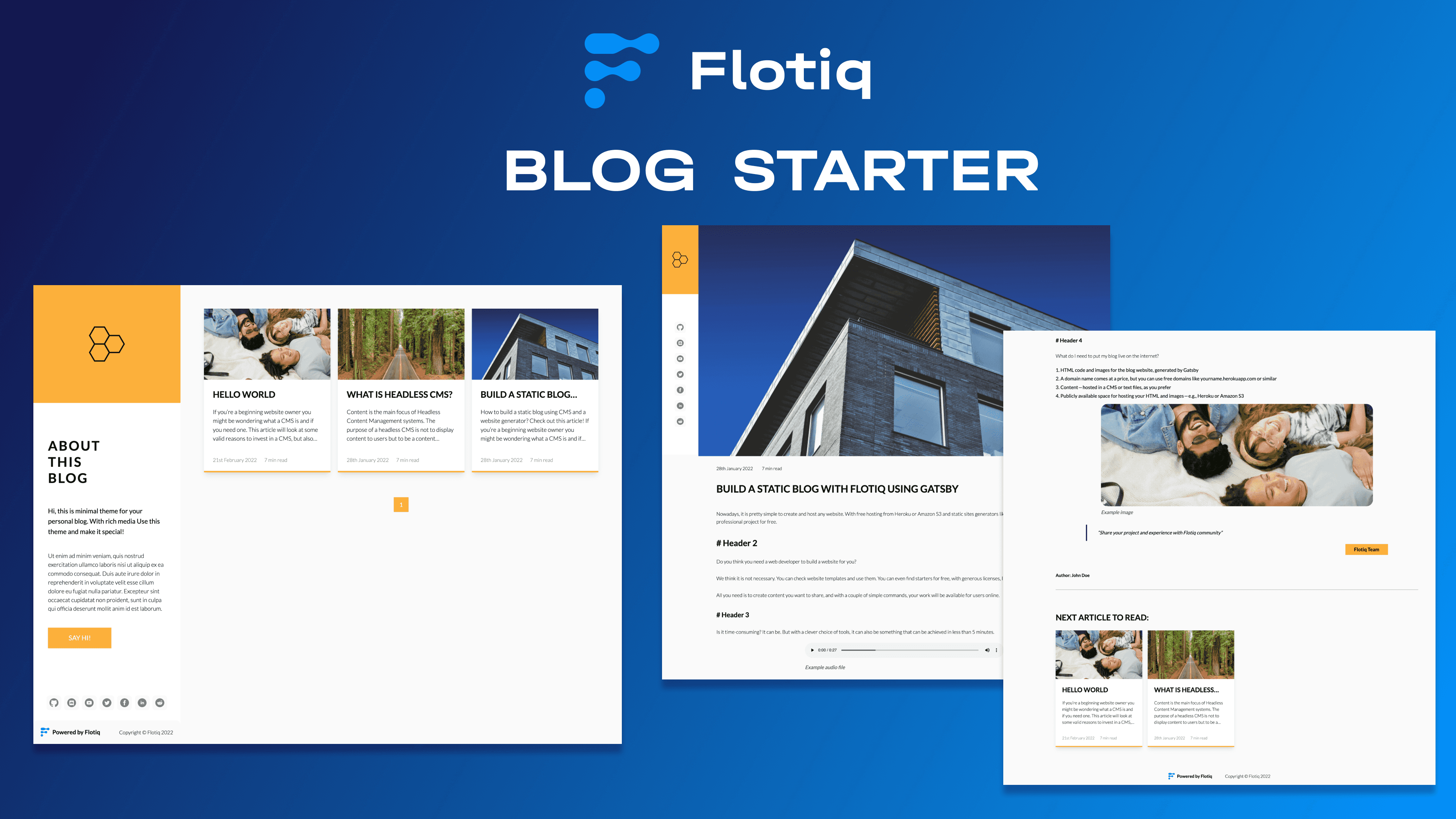 Building Flotiq blog with Gatsby Starter
