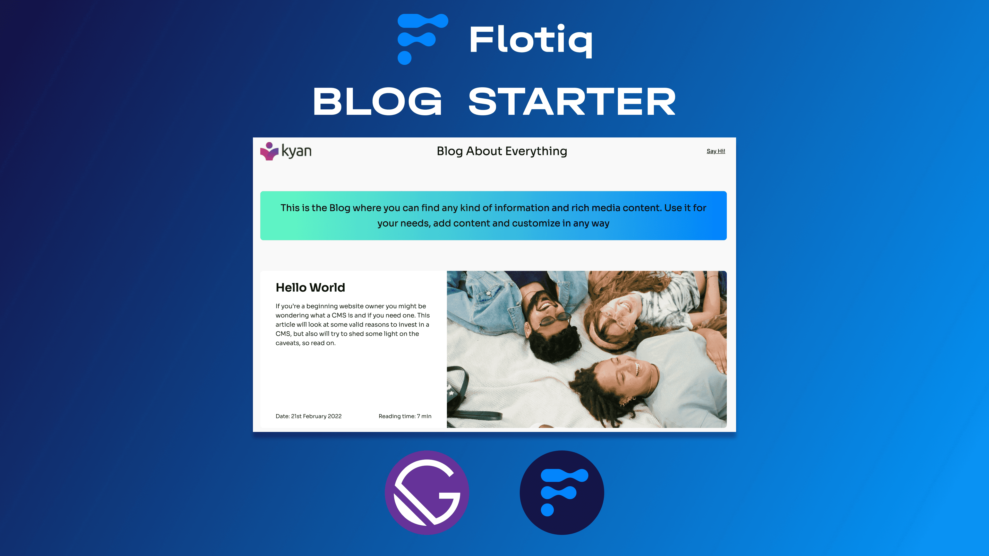 Flotiq Starter - Gatsby Blog