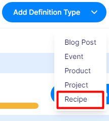 Recipe content type in flotiq