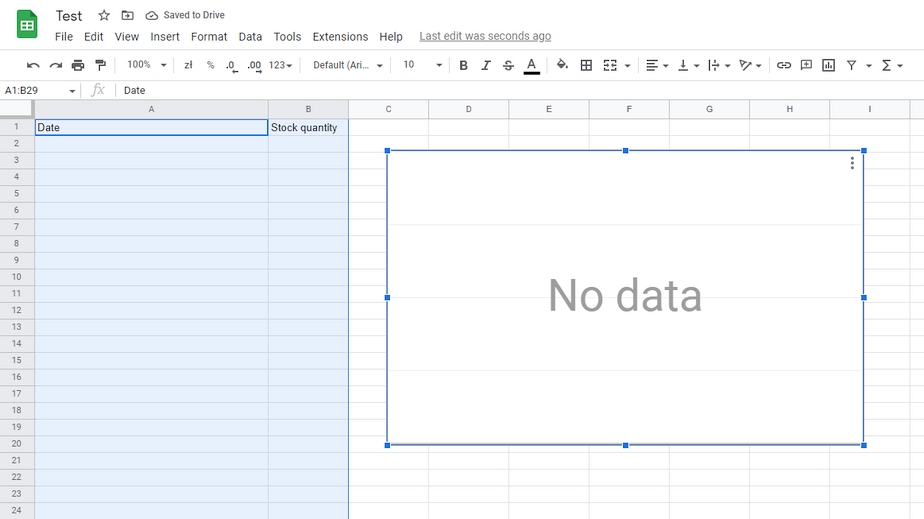 Create an empty sheet to store Flotiq aggregated data