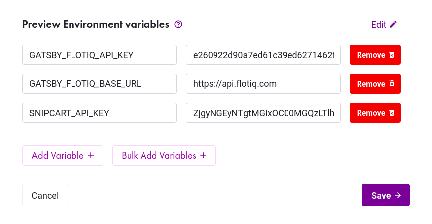 Environment variables configuration in Gatsby