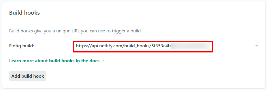Netlify Build and Builds Webhook URLs