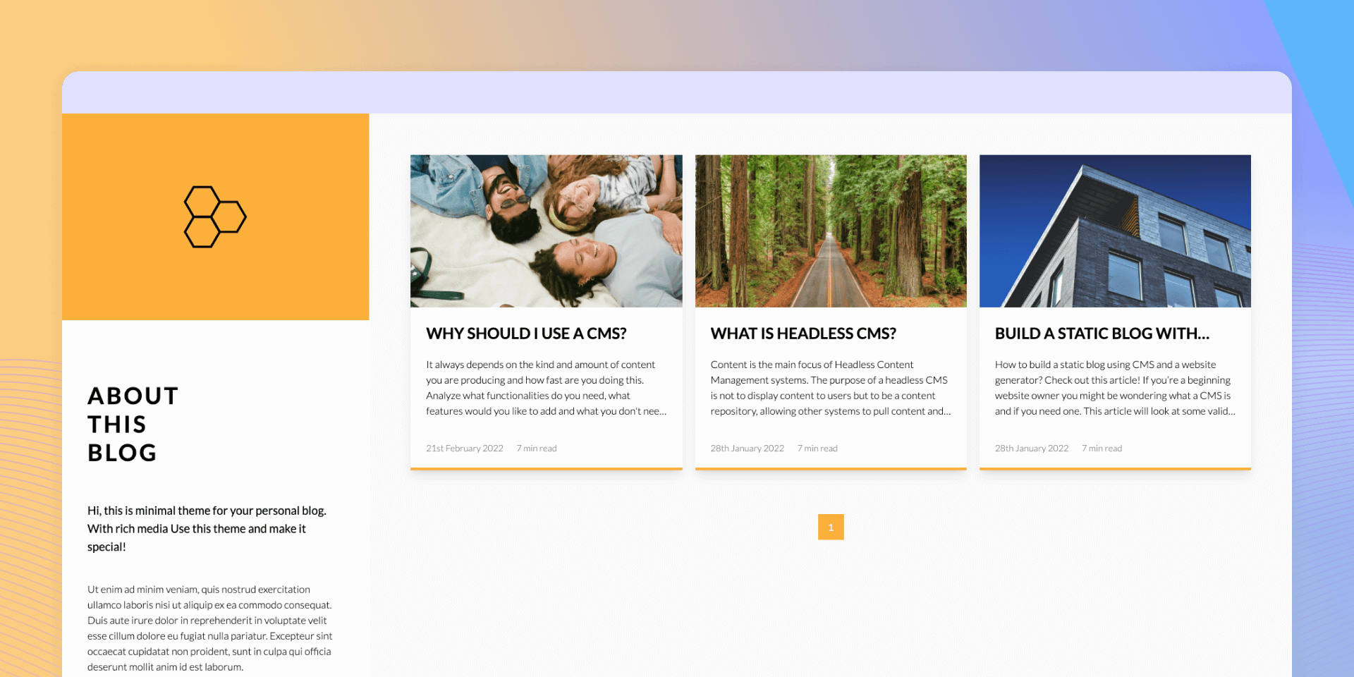 Gatsby Blog 2 – Modern
